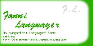 fanni langmayer business card